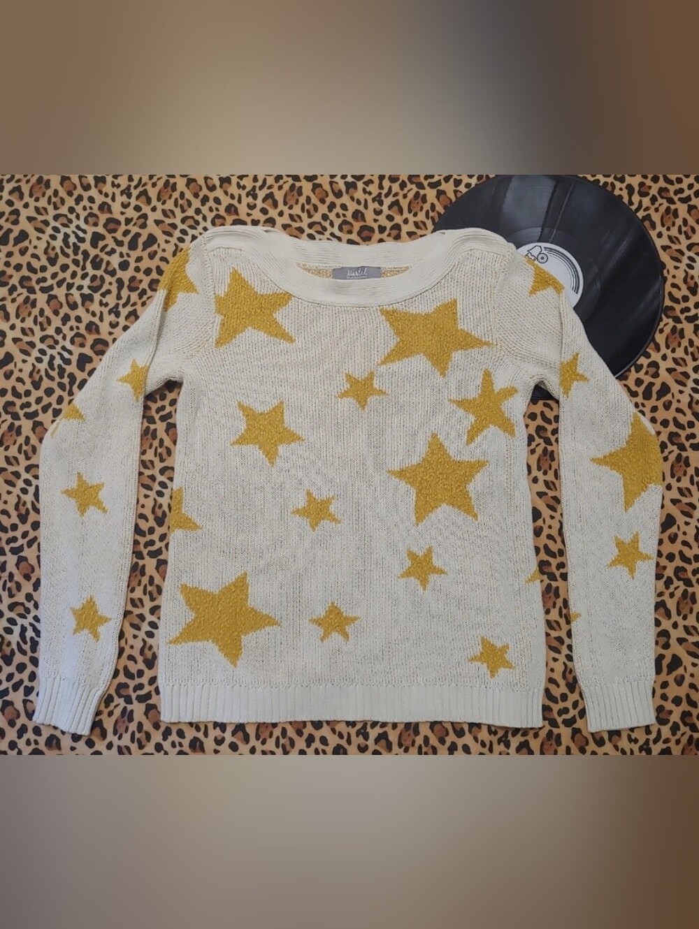 Marled By Reunited Stars Sweater Small Cream Yellow